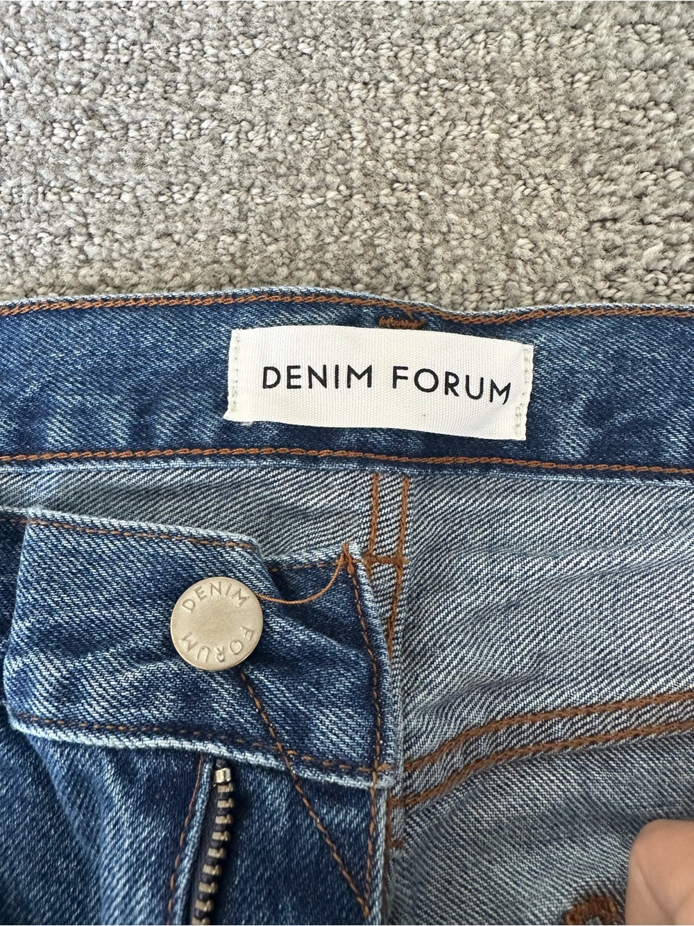 Denim Forum Straight Leg Jeans in Indigo Blue - Picture 4 of 4